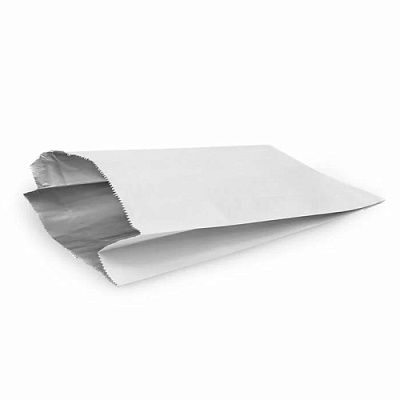 Пакет бумажный с плоским дном 200х50х330мм Фольгированный, без печати цвет Белый (х50/1000)